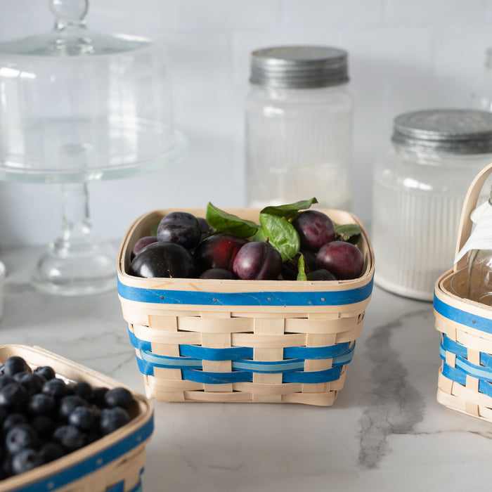 Spring Large Berry Basket with Protector - Blueberry-Basket Set-Woven Maple Basket-Longaberger