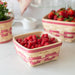 Spring Medium Berry Basket with Protector - Raspberry-Basket Set-Woven Maple Basket-Longaberger