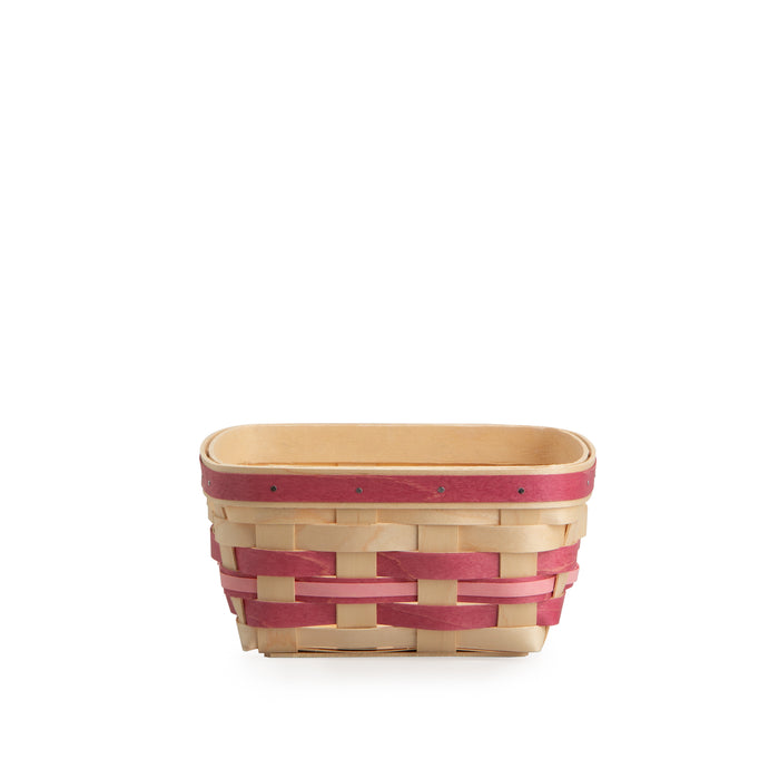 Spring Medium Berry Basket with Protector - Raspberry-Basket Set-Woven Maple Basket-Longaberger