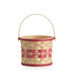 Spring Small Planter Basket with Protector - Raspberry-Basket Set-Woven Maple Basket-Longaberger