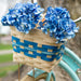 Spring Tapered Rectangle Bicycle Basket with Protector - Blueberry-Basket Set-Woven Maple Basket-Longaberger