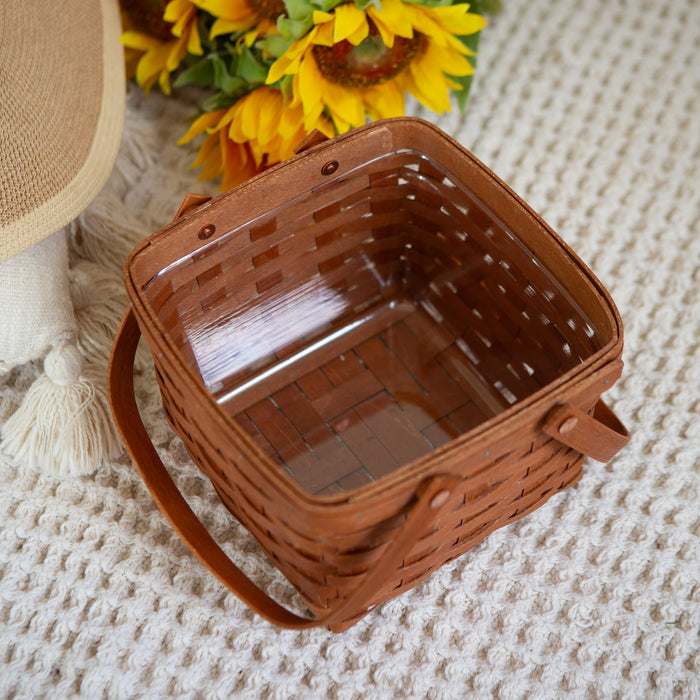 Mackinac Provision Basket with Protector - Warm Cinnamon