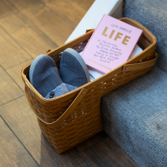 Collector's Heritage Stair Basket with Protector - Warm Brown
