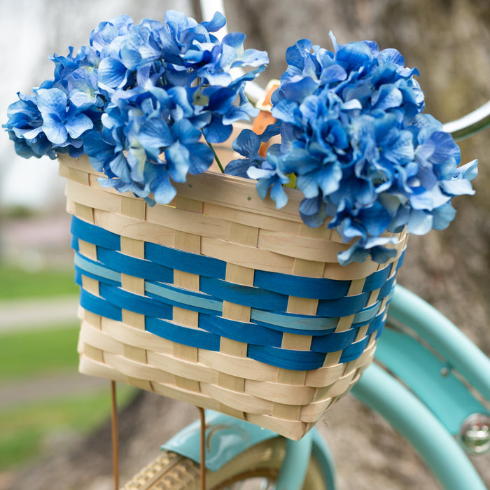 Spring Tapered Rectangle Bicycle Basket - Blueberry