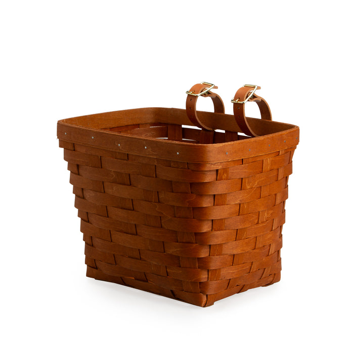 Mackinac Tapered Rectangle Bicycle Basket - Warm Cinnamon