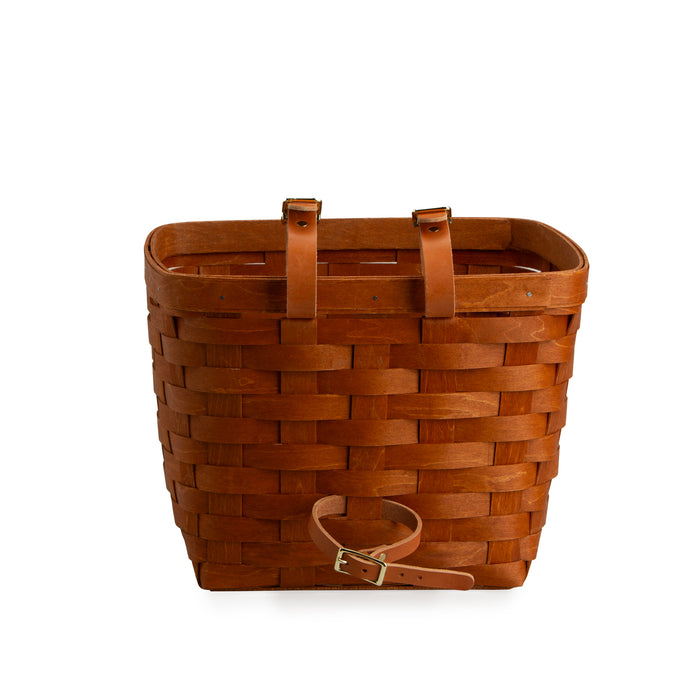 Mackinac Tapered Rectangle Bicycle Basket - Warm Cinnamon