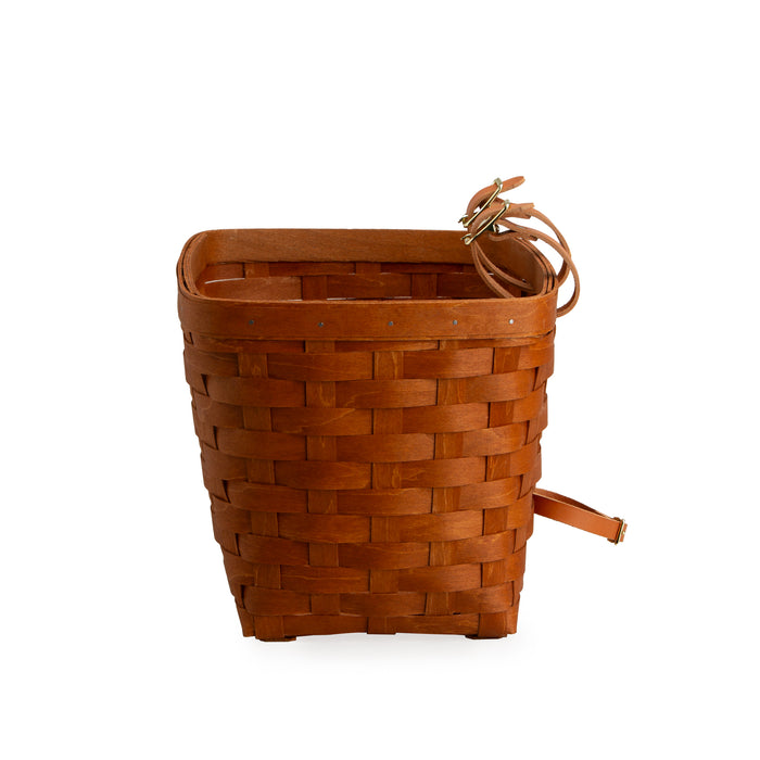Mackinac Tapered Rectangle Bicycle Basket - Warm Cinnamon