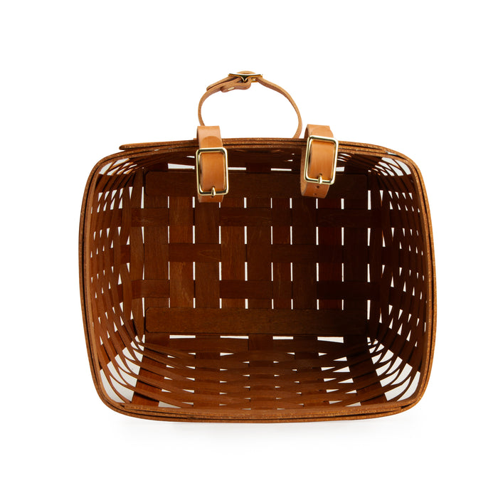 Mackinac Tapered Rectangle Bicycle Basket - Warm Cinnamon