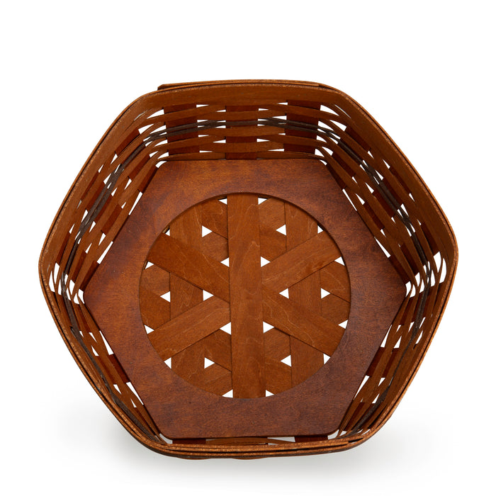 Thanksgiving Large Generations Basket with Protector - Warm Cinnamon and Dark Roast