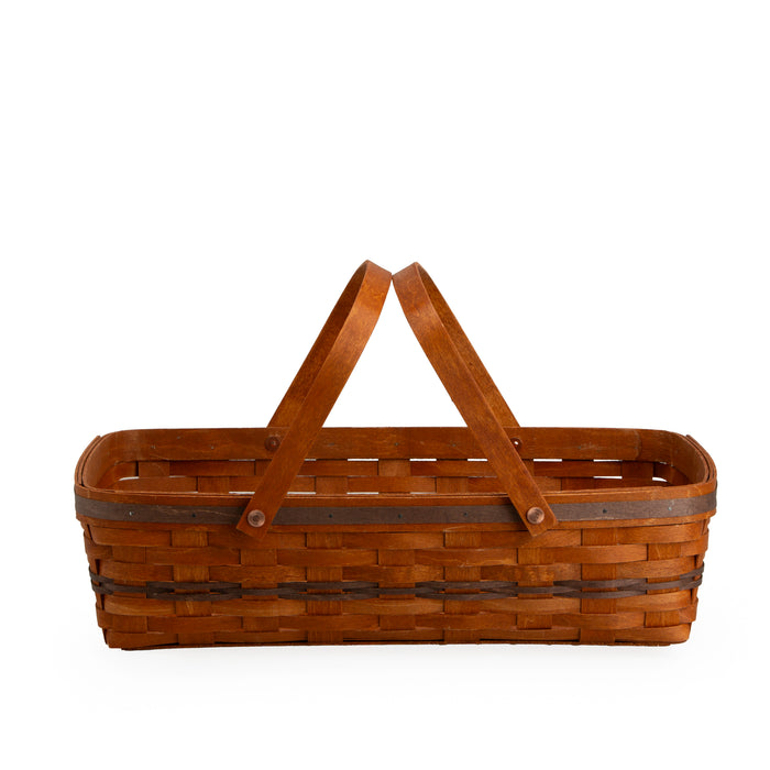 Thanksgiving Medium Gathering Basket with Protector - Warm Cinnamon and Dark Roast