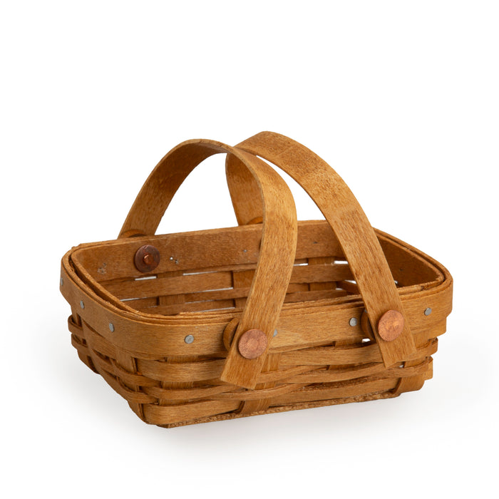 Thanksgiving Miniature Gathering Basket - Warm Brown