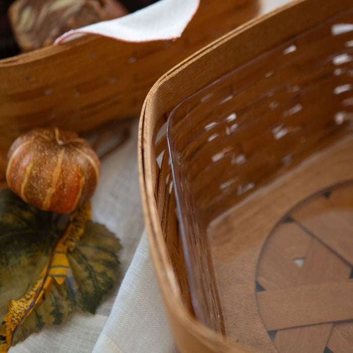 Thanksgiving Large Generations Basket with Protector - Warm Brown
