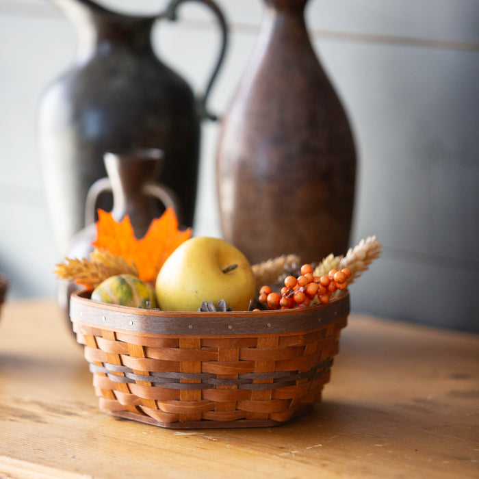 Thanksgiving Medium Generations Basket with Protector - Warm Cinnamon and Dark Roast