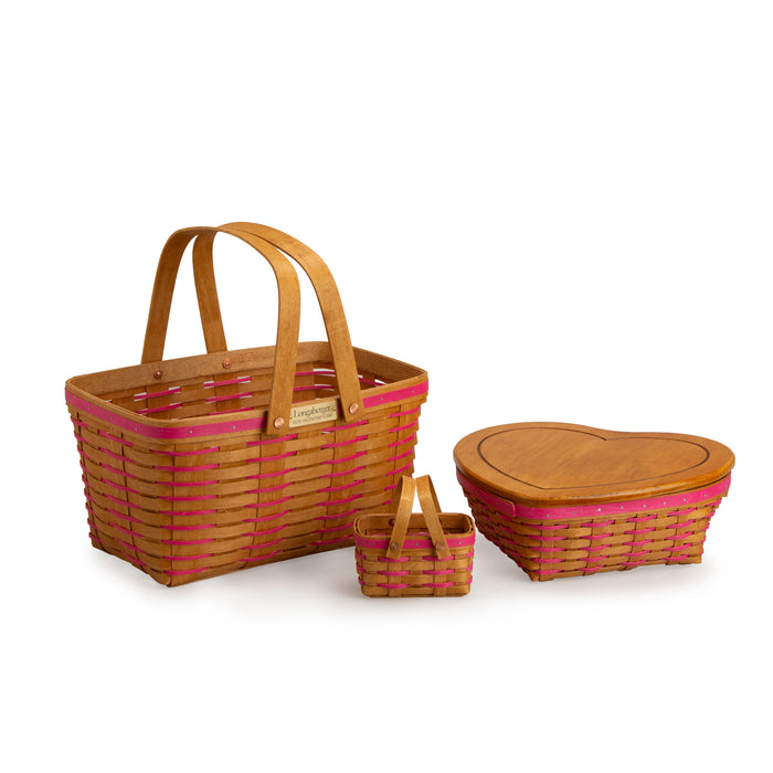 Collector's Valentine's Day 6-Piece Heartland Basket Set - Pink