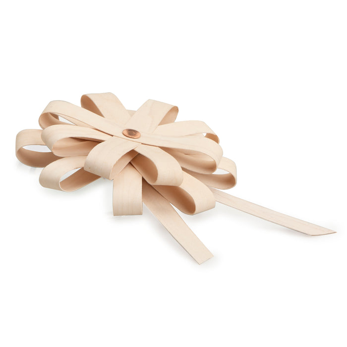 Woven Bow - 1973 White-Bow-Woven Maple Basket-Longaberger