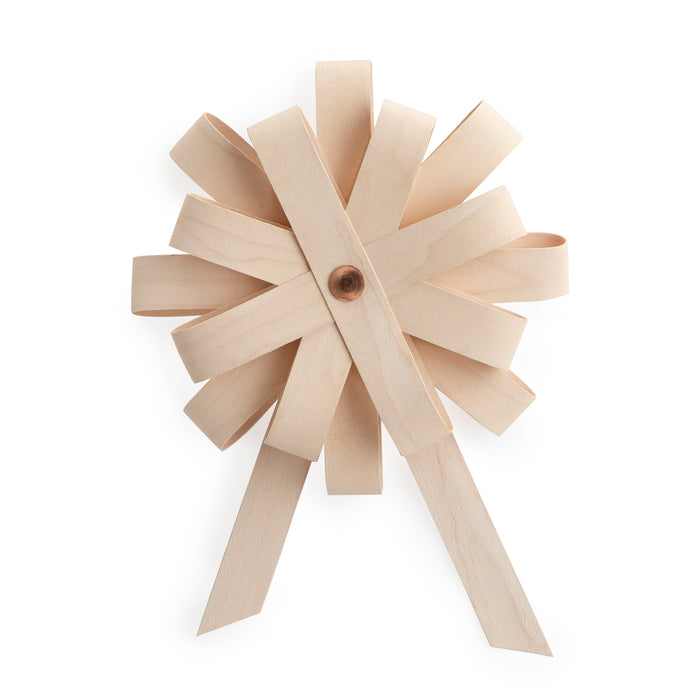 Woven Bow - 1973 White-Bow-Woven Maple Basket-Longaberger
