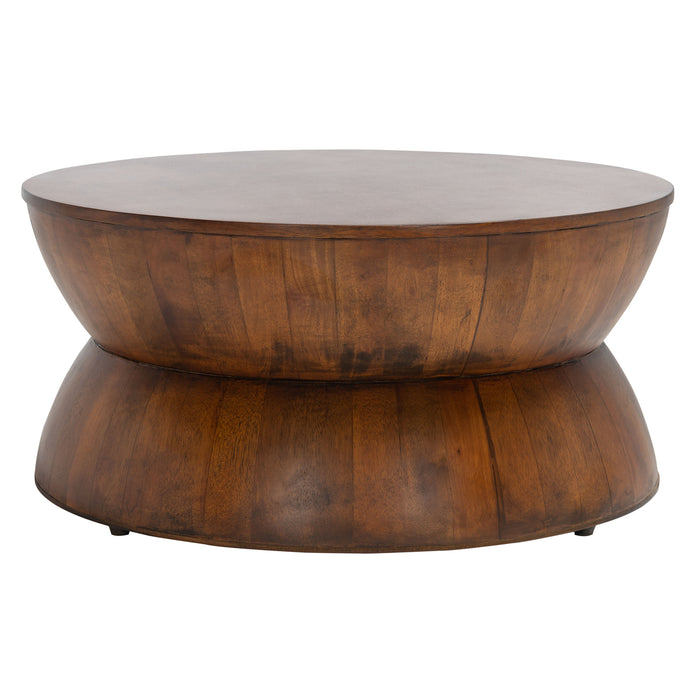 Brown Alecto Round Coffee Table