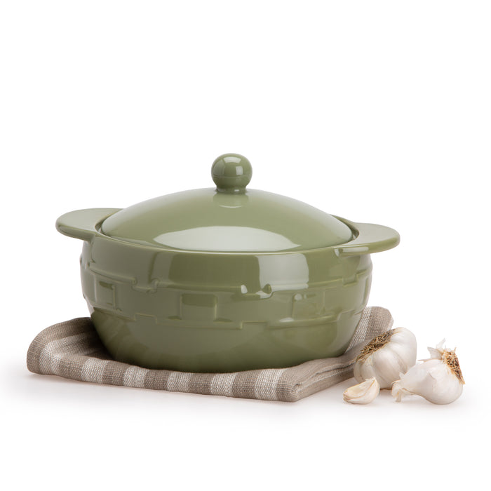 Woven Traditions® Round Casserole Dish - Sage