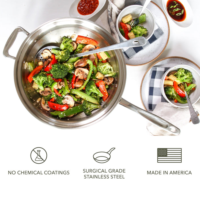 Made In Cookware - 3.5 Quart Stainless Steel Saute Pan 
