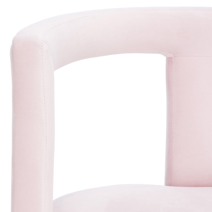 Light Pink Velvet Rhyes Accent Chair