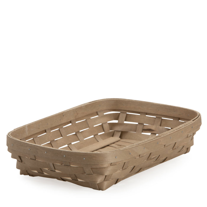 Pale Grey Rectangle Serving Basket