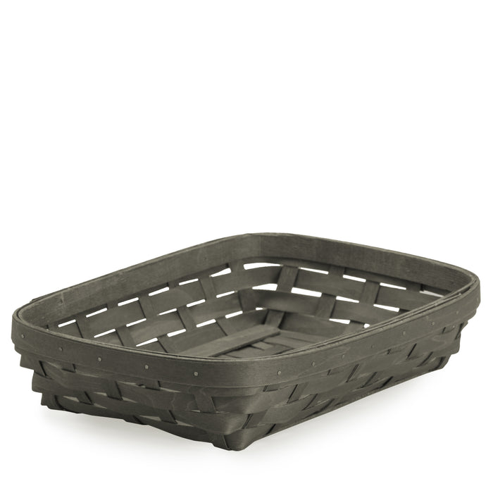 Rectangle Serving Basket Set with Protector - Pewter