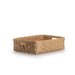 Side view of Light Brown Short Rectangle Organizing Basket
