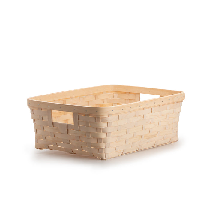 Whitewashed Large Rectangle Organizing Basket — Longaberger