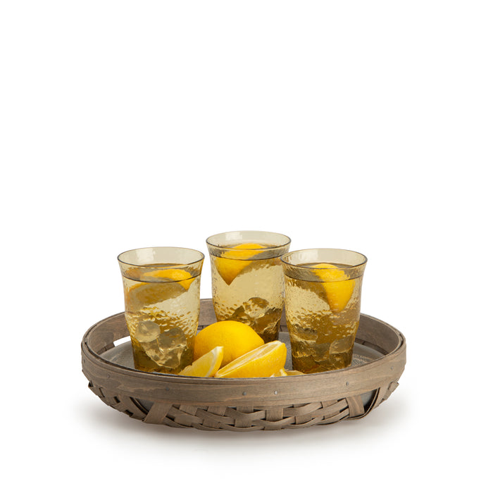 Round Tray Basket - Light Grey