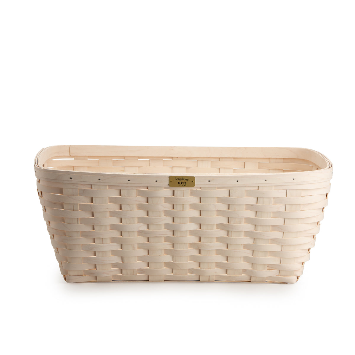 White 1973 Small Laundry Basket Set with Protector — Longaberger