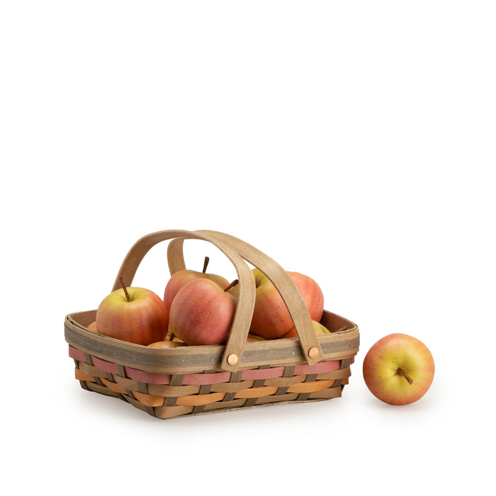 Small Apple Picking Basket Set with Protector - Fall Weave