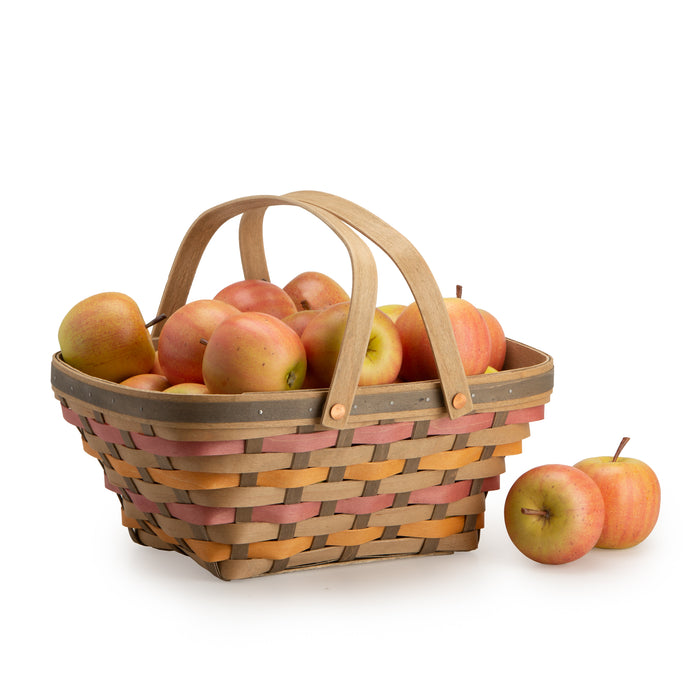 Large Apple Picking Basket Set with Protector - Fall Weave