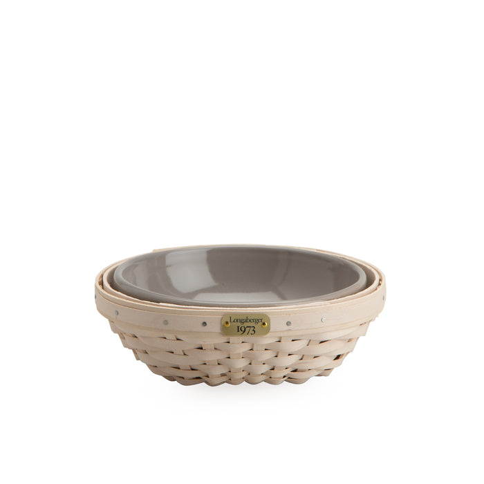 White 1973 Bowl Basket Set with Free Protector