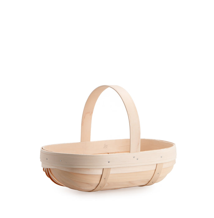 Whitewashed Small Trug Basket Set with Free Protector
