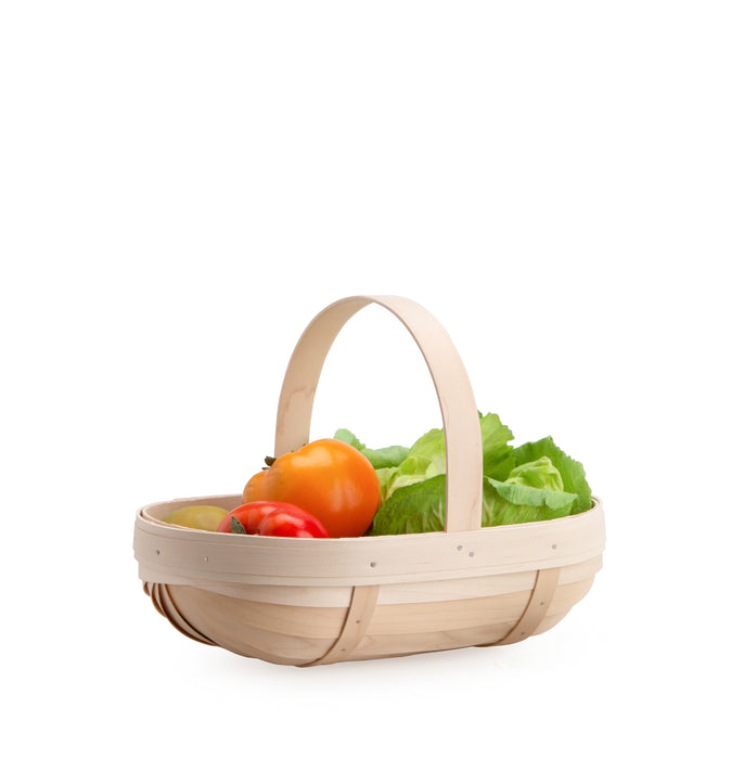 Whitewashed Small Trug Basket Set with Free Protector