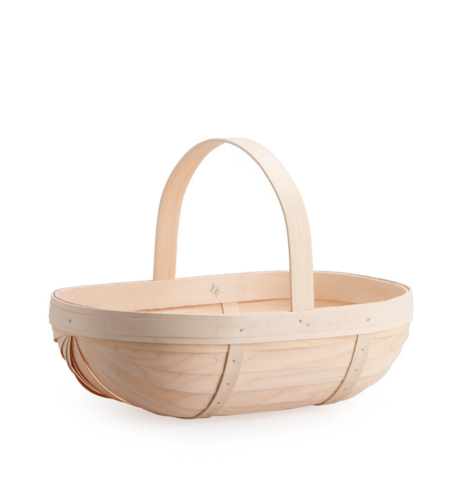 Large Trug Basket Set with Protector - Whitewashed