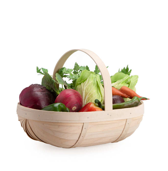 Large Trug Basket - Whitewashed