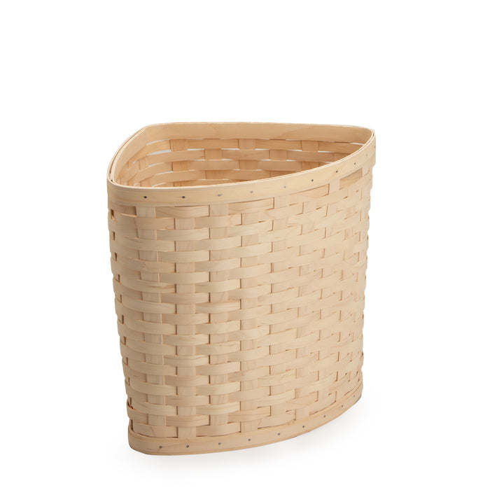 Corner Waste Basket - Whitewashed