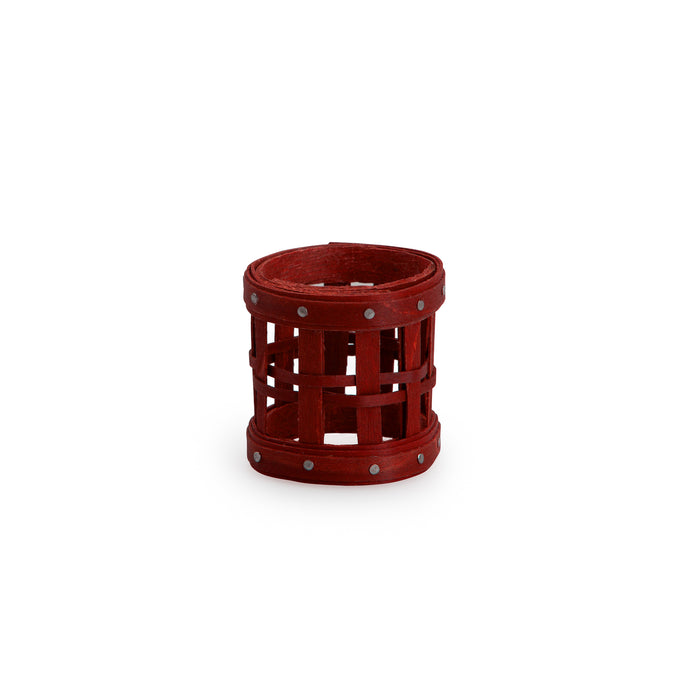 1896 Holiday Napkin Ring - Bold Red