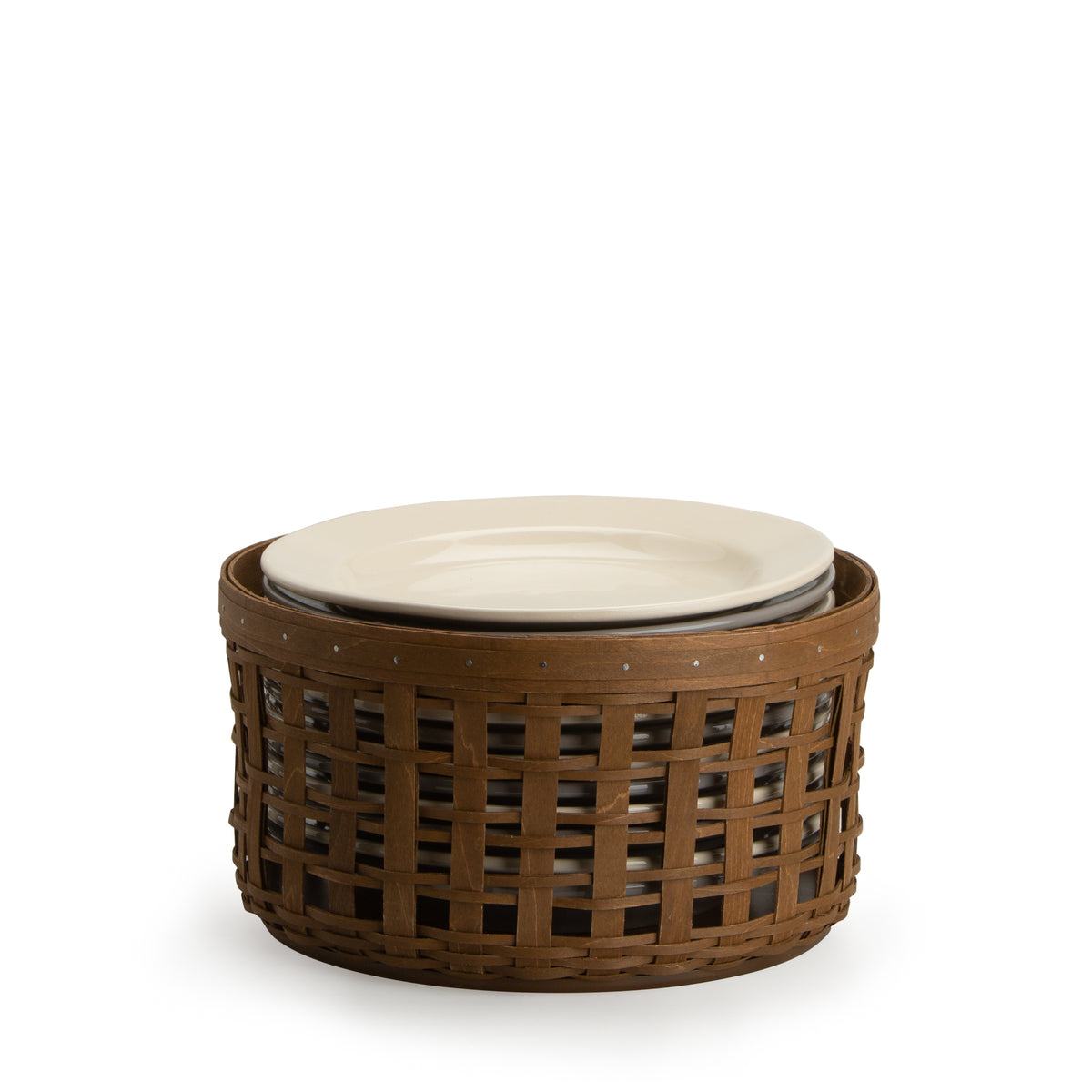 1896 Plate Storage Basket Set with Protector - Vintage — Longaberger