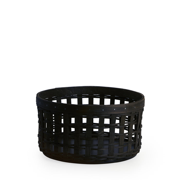 1896 Plate Storage Basket Set with Protector - Black