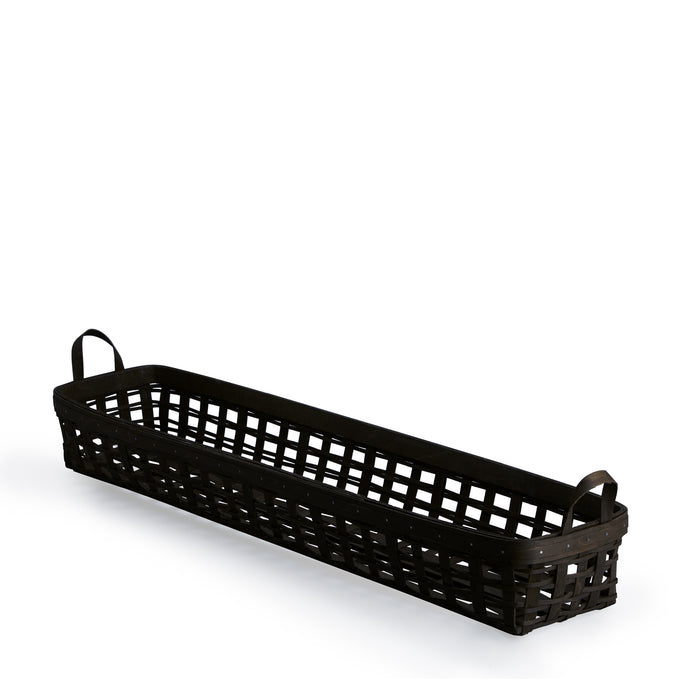 1896 Long Centerpiece Basket Set with Protector - Black