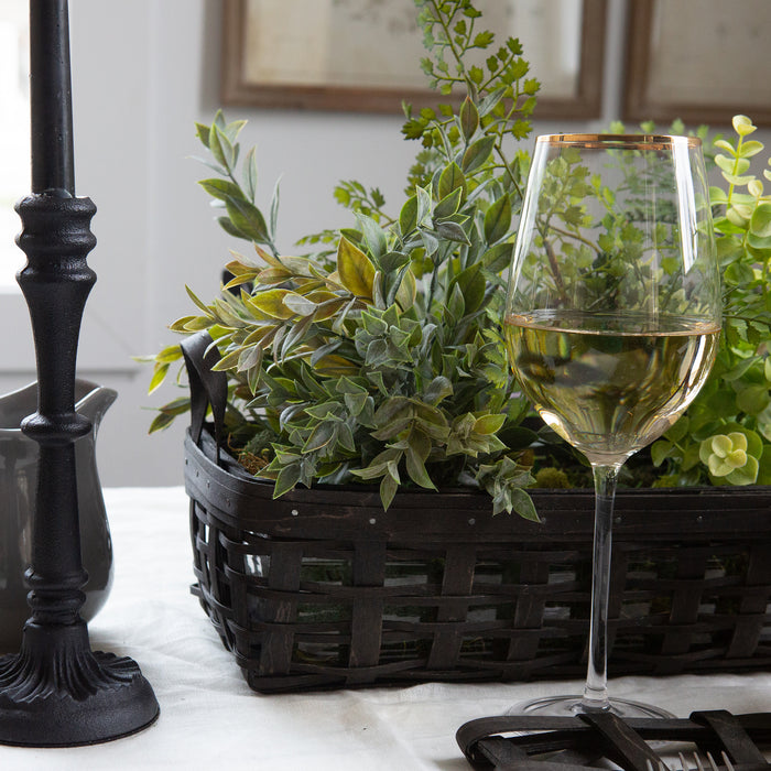 1896 Long Centerpiece Basket - Black