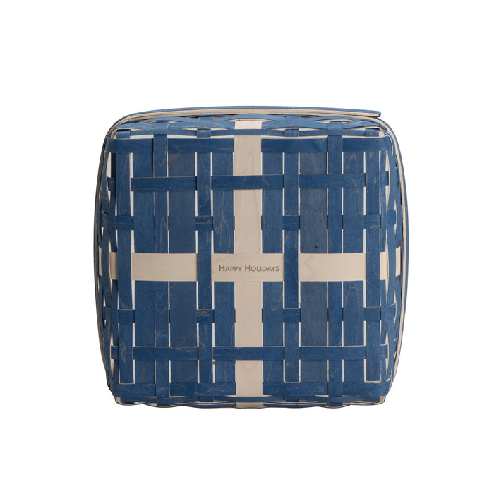 Holiday Present Basket Set - Blue and White