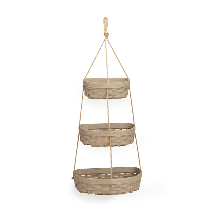 rattan semi circle hanging basket/kitchen storage