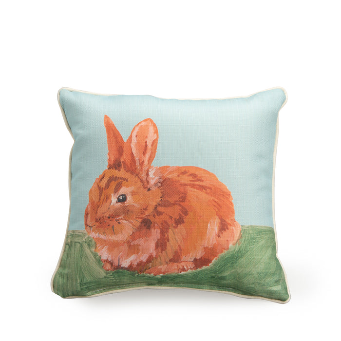 Longaberger x Paint&Petals Bunny & Gingham Reversible Pillow