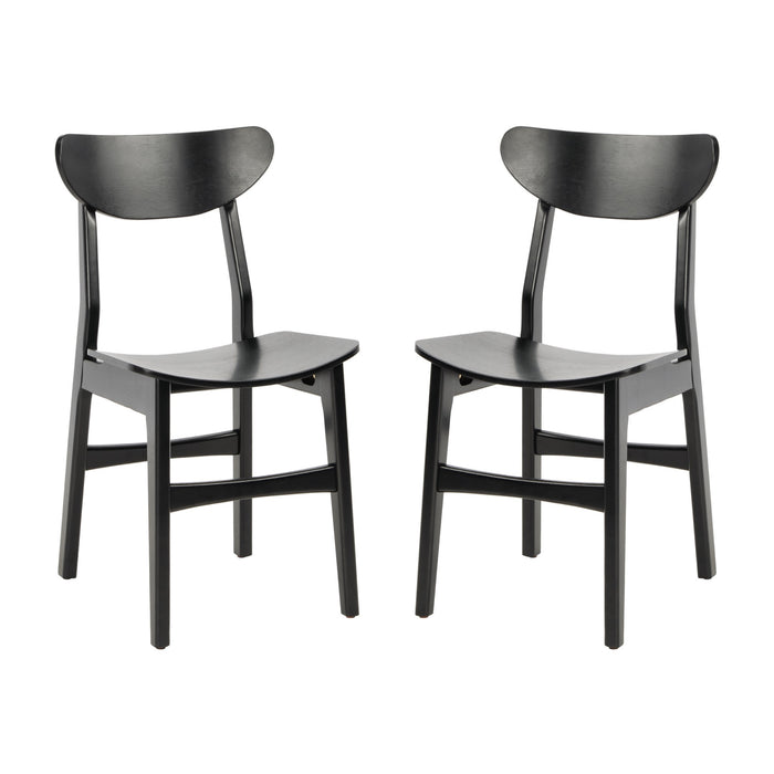 Black Lucca Retro Dining Chair Set