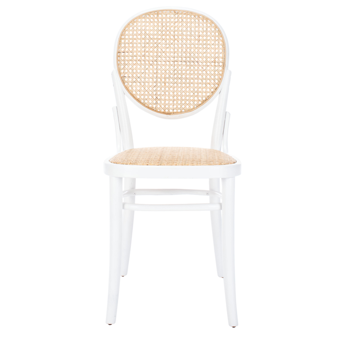 White & Natural Sonia Cane Dining Chair Set