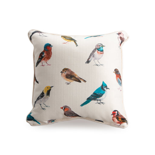 Front of Bird Pattern Pillow