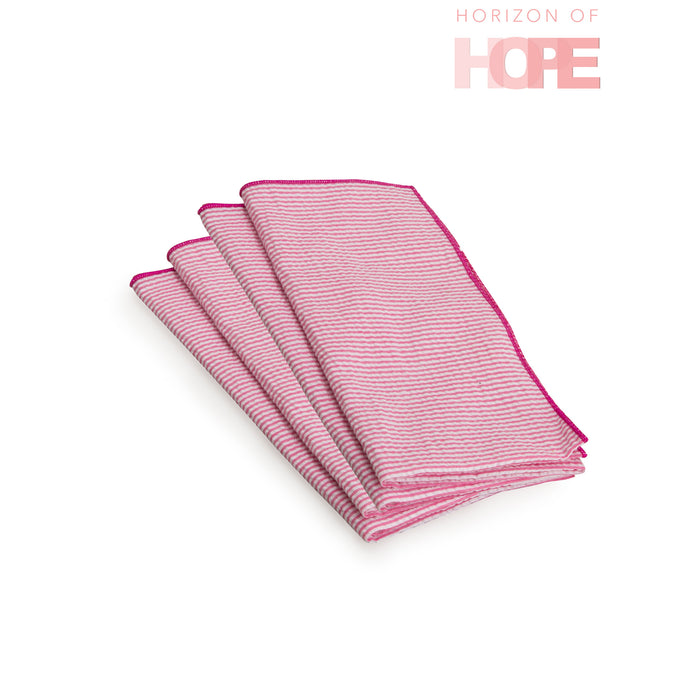 Napkin Set - Hot Pink Seersucker